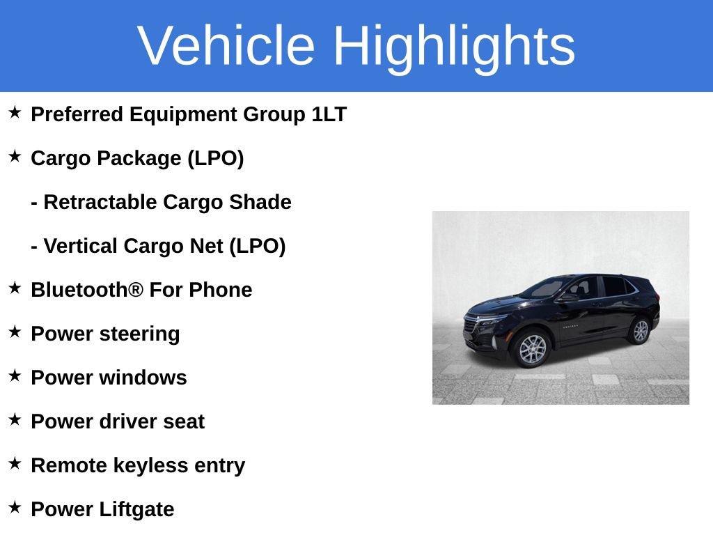 Used 2024 Chevrolet Equinox LT w/ LPO, Cargo Package FWD image 3
