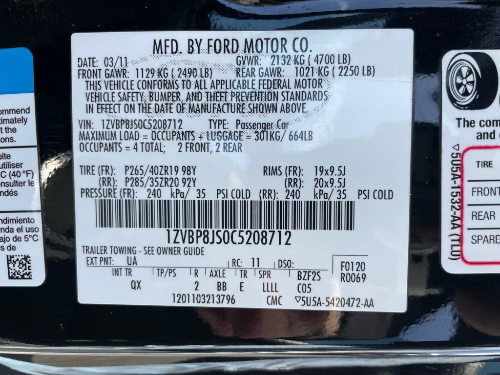 Used 2012 Ford Mustang Shelby GT500 w/ SVT Performance Pkg image 36