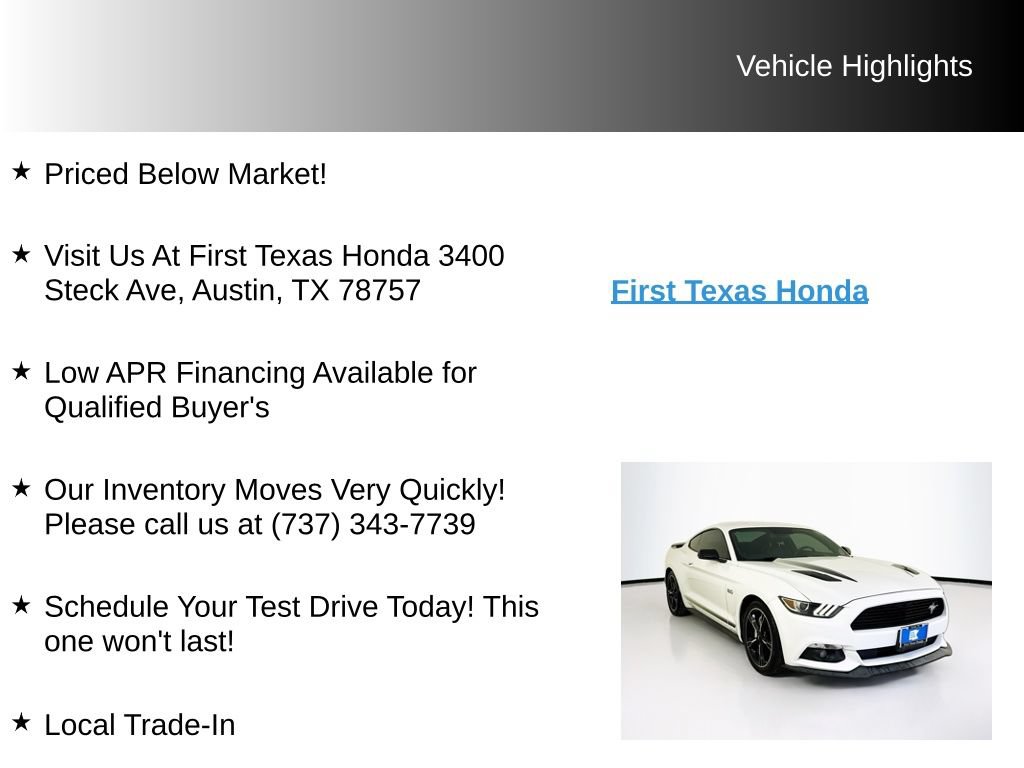 Used 2016 Ford Mustang GT Premium w/ Equipment Group 401A RWD image 10