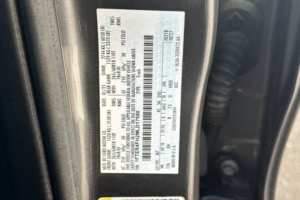 Used 2021 Ford Ranger Lariat w/ Equipment Group 501A High image 30