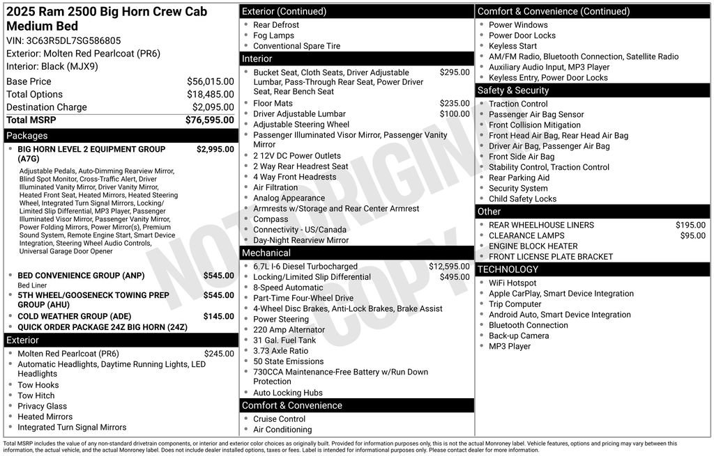 New 2025 RAM 2500 Big Horn image 5