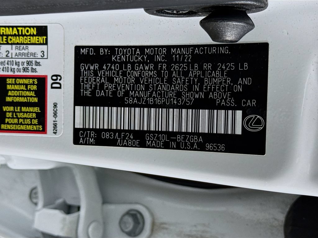 Certified 2023 Lexus ES 350 F Sport w/ Accessory Package (Z2) FWD image 34