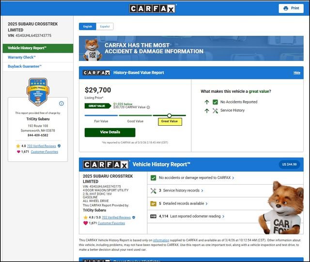 Used 2025 Subaru Crosstrek 2.5i Limited image 10