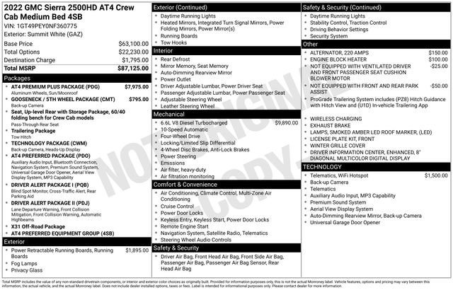 Used 2022 GMC Sierra 2500 AT4 w/ AT4 Premium Plus Package AWD/4WD image 5