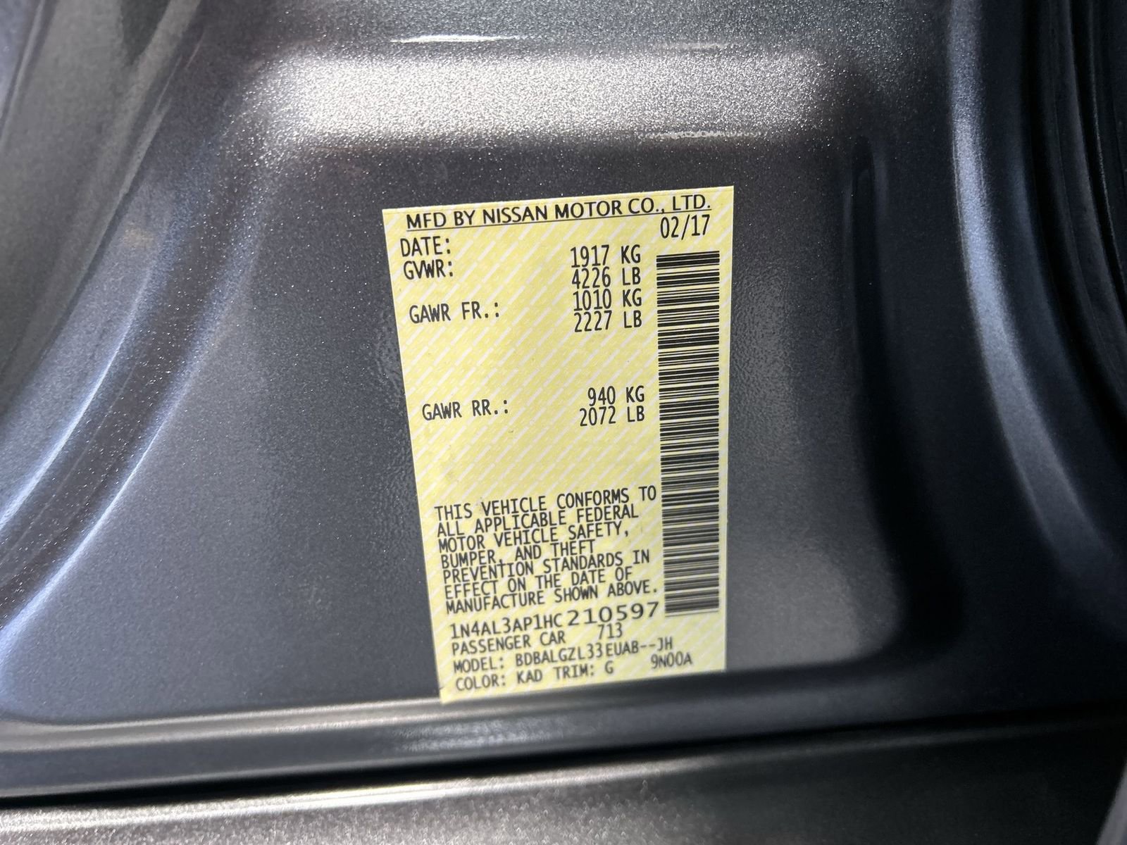 Used 2017 Nissan Altima 2.5 S w/ Power Driver Seat Package FWD image 42