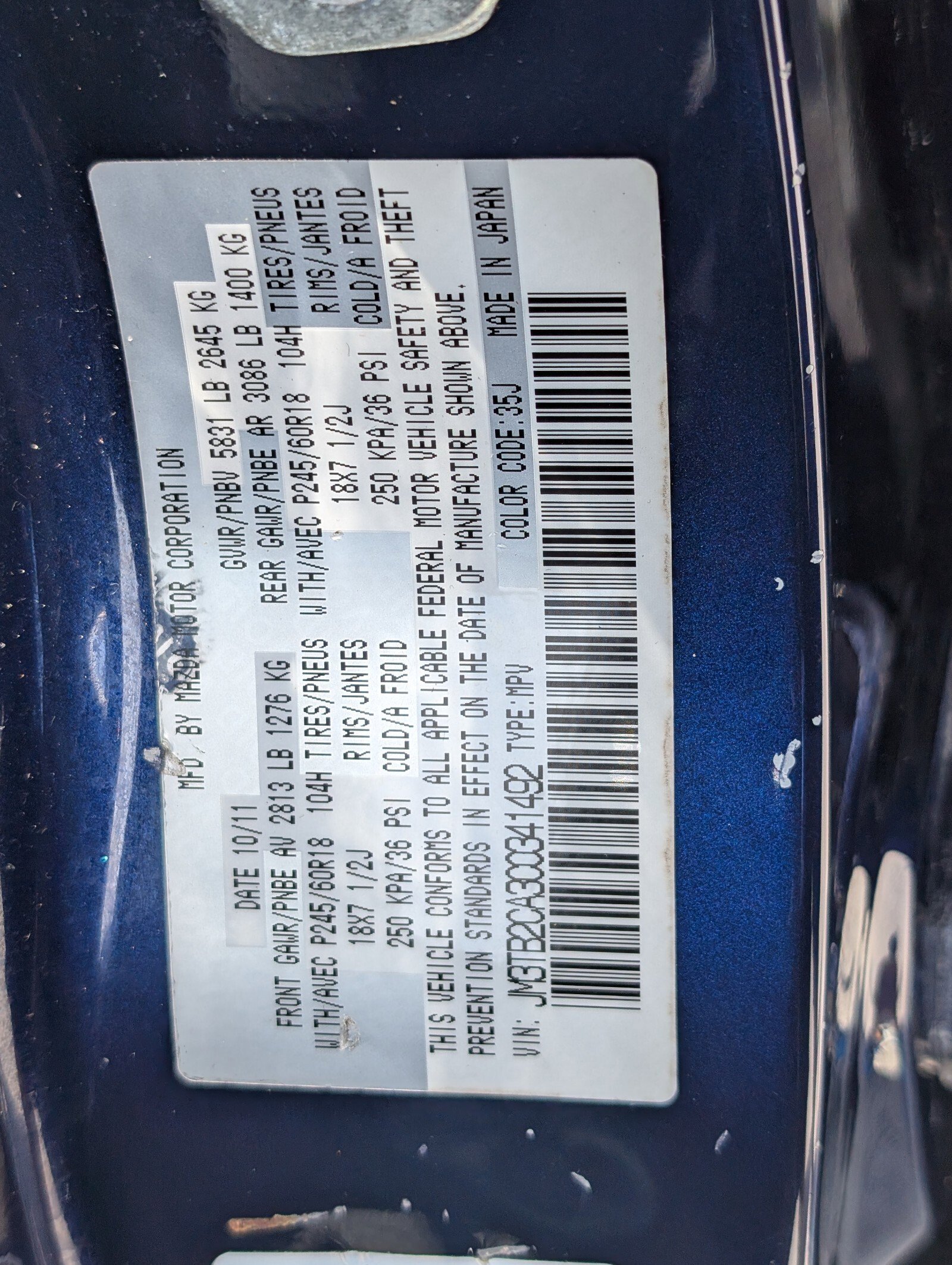 Used 2012 MAZDA CX-9 Touring FWD image 19