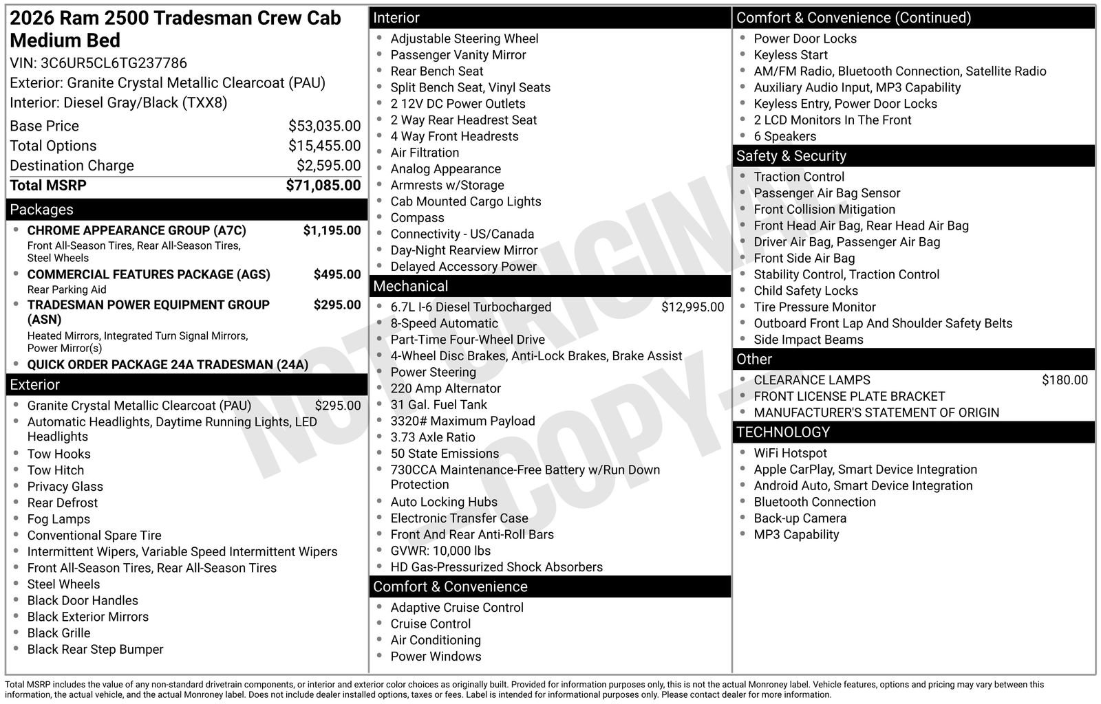 New 2026 RAM 2500 Tradesman w/ Chrome Appearance Group image 26