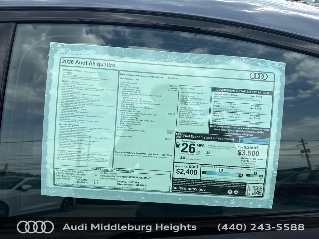 New 2026 Audi A5 2.0T Premium Plus image 25