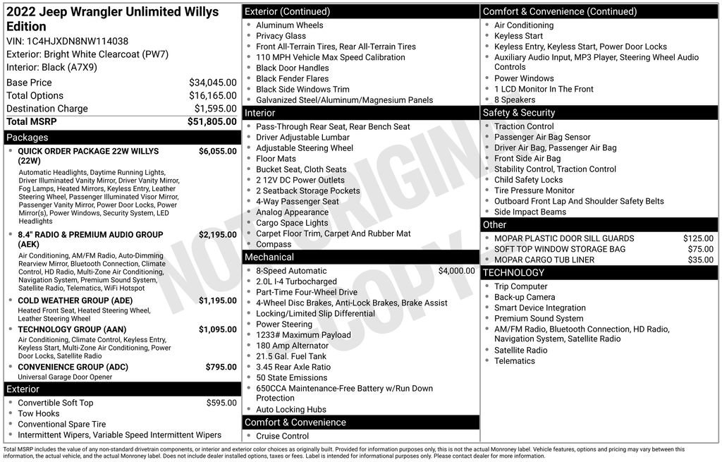 Used 2022 Jeep Wrangler Unlimited Willys image 29