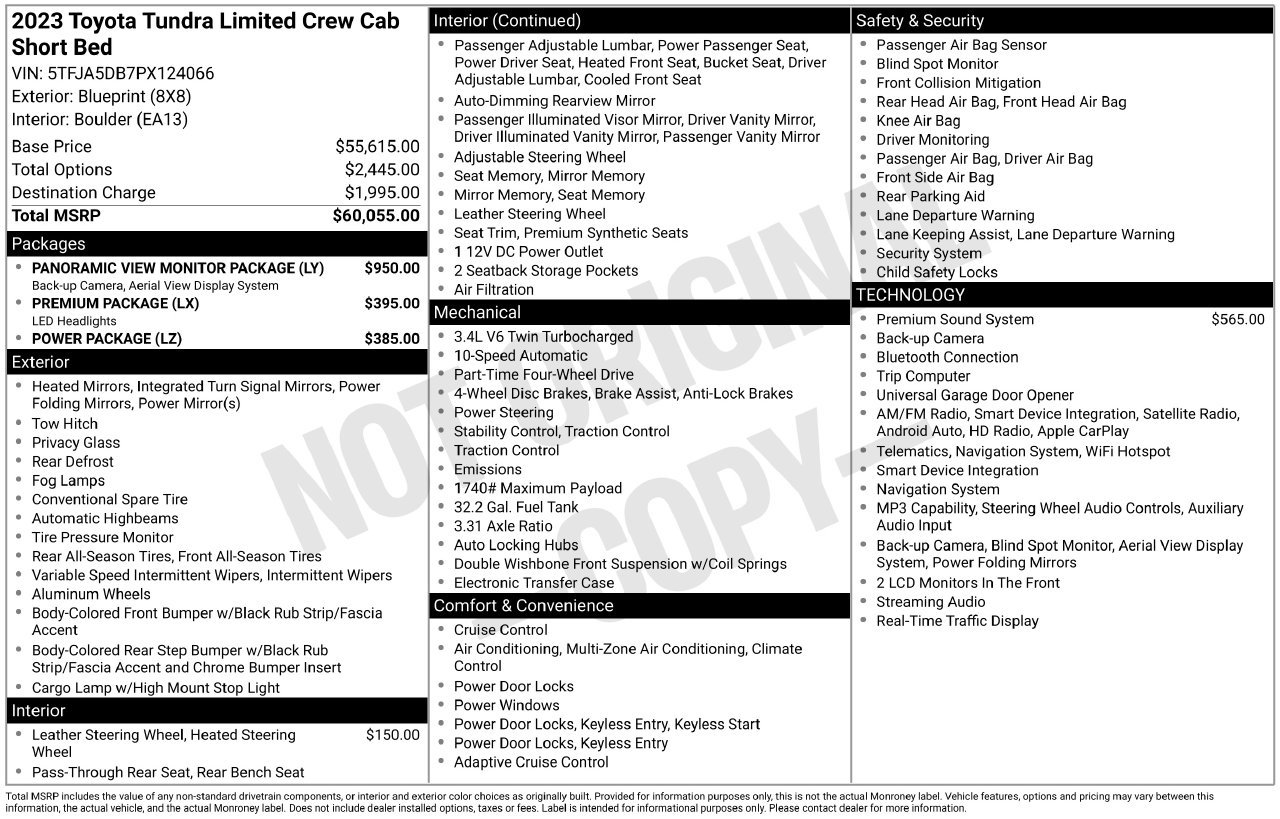Used 2023 Toyota Tundra Limited AWD/4WD image 47