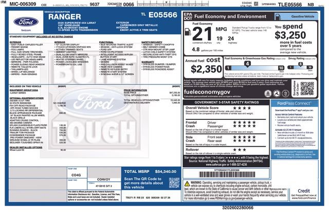 New 2026 Ford Ranger Lariat w/ FX4 Off-Road Package image 37