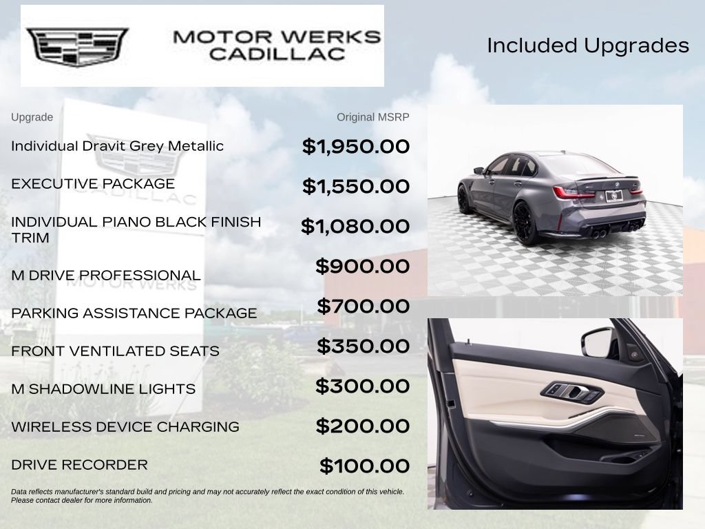 Used 2023 BMW M3 Competition w/ Executive Package AWD/4WD image 8