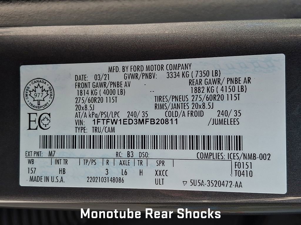 Used 2021 Ford F150 Lariat w/ Equipment Group 502A High AWD/4WD image 23