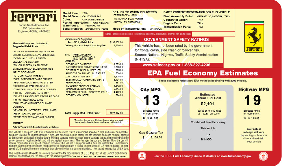 Certified 2010 Ferrari California RWD image 41