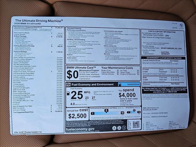 New 2026 BMW X5 sDrive40i w/ M Sport Package image 20