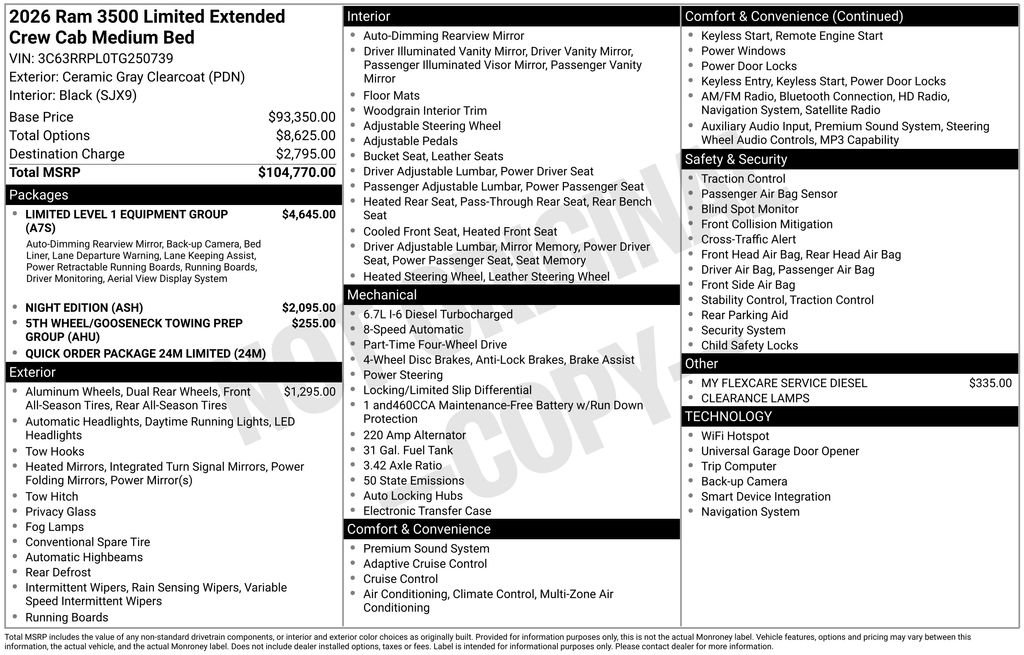 New 2026 RAM 3500 Limited AWD/4WD image 5