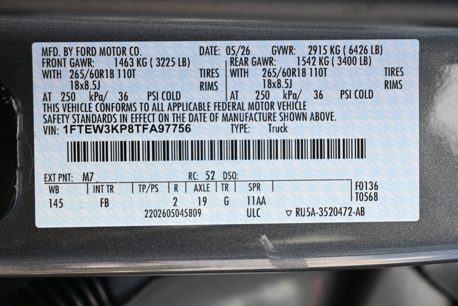 New 2026 Ford F150 XLT w/ Equipment Group 302A MID RWD image 50