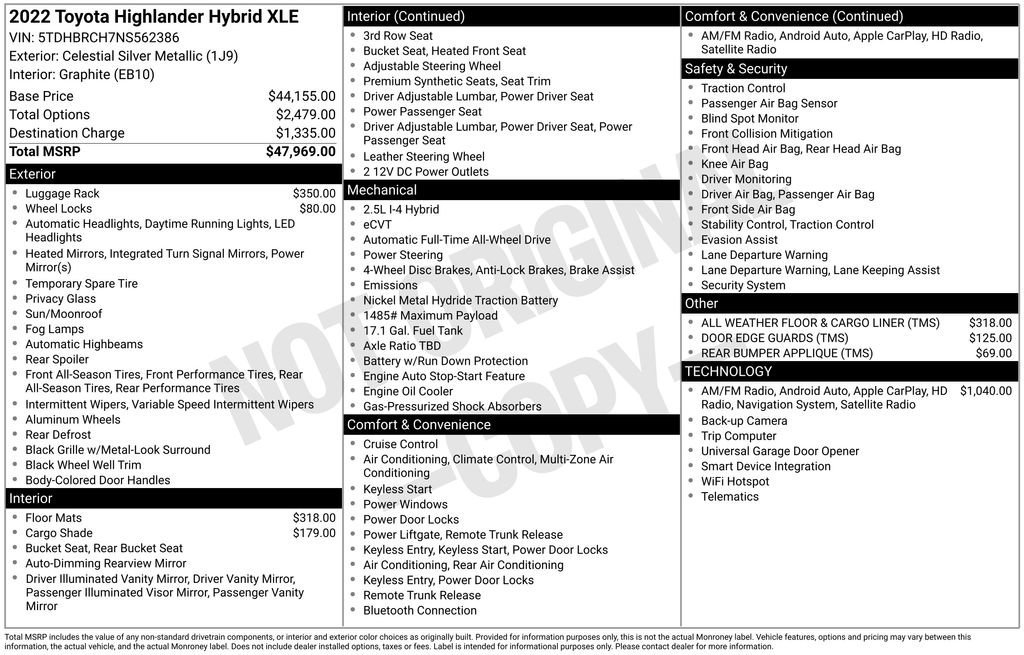 Used 2022 Toyota Highlander XLE AWD/4WD image 31