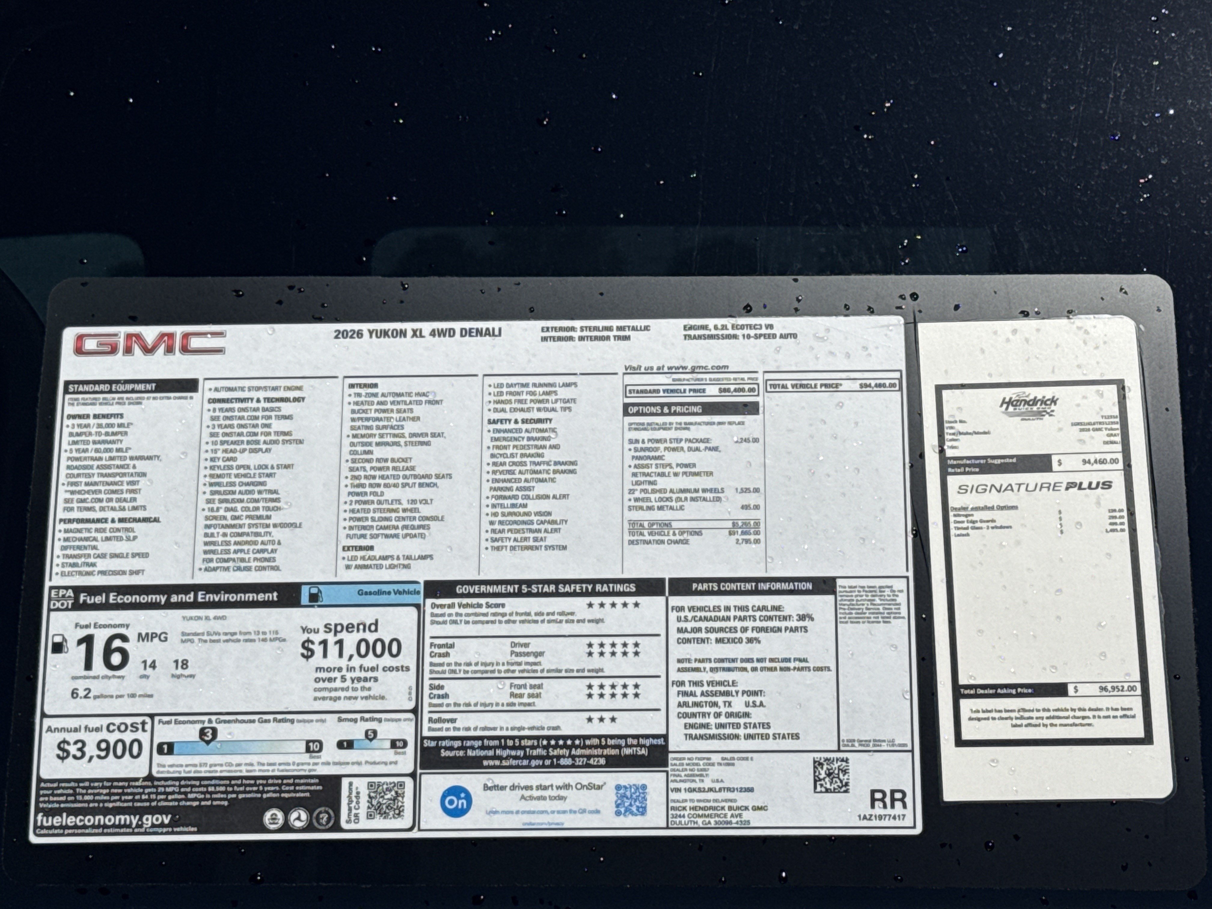 New 2026 GMC Yukon XL Denali w/ Sun & Power Step Package AWD/4WD image 40