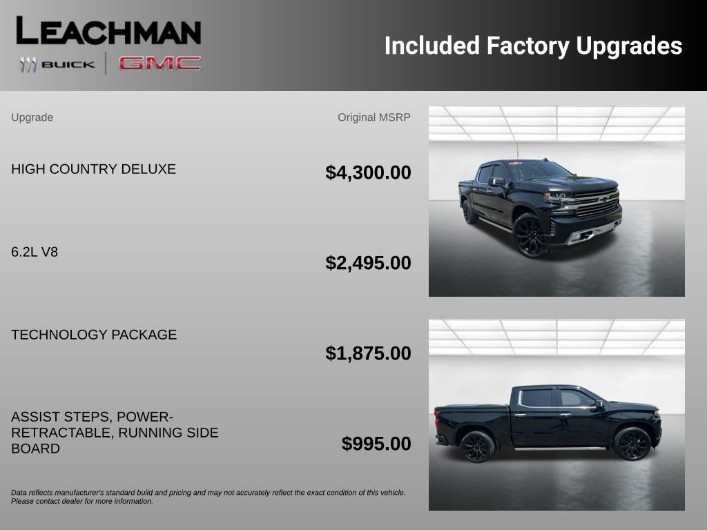 Certified 2020 Chevrolet Silverado 1500 High Country w/ Technology Package AWD/4WD image 10