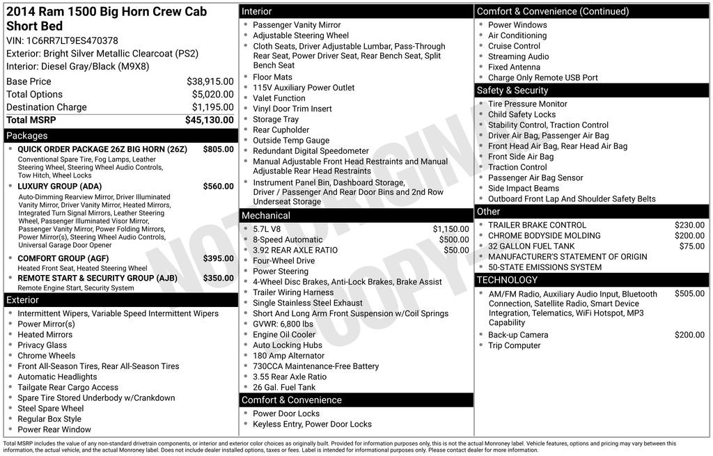 Used 2014 RAM 1500 Big Horn image 12