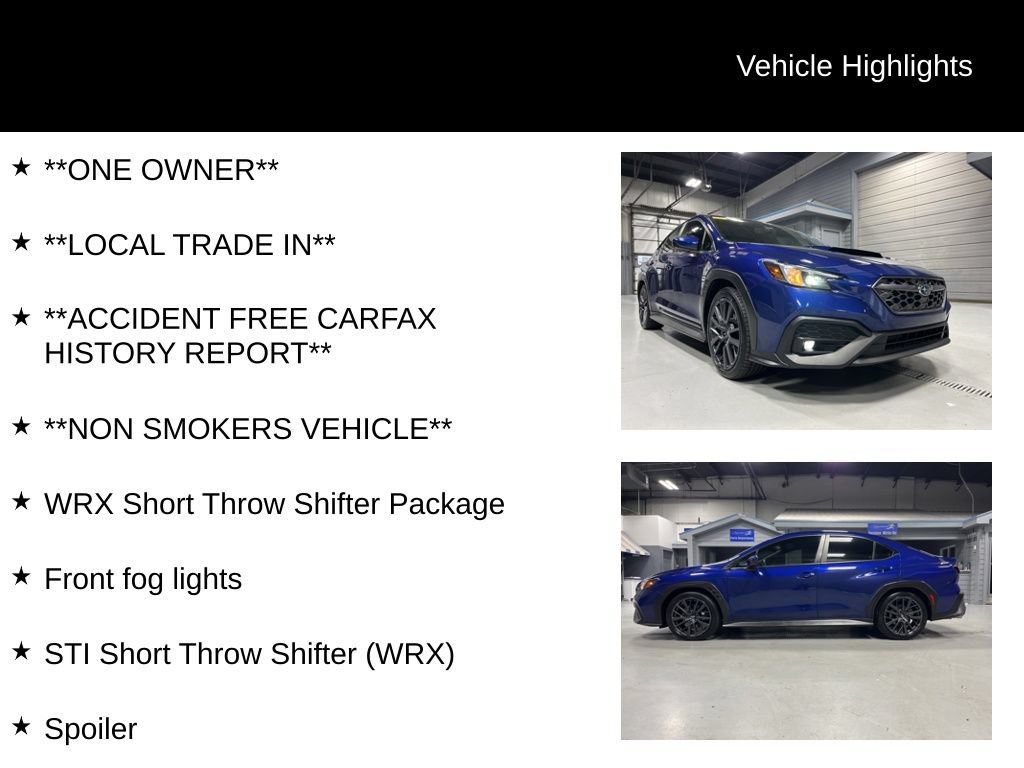 Certified 2022 Subaru WRX Premium AWD/4WD image 13
