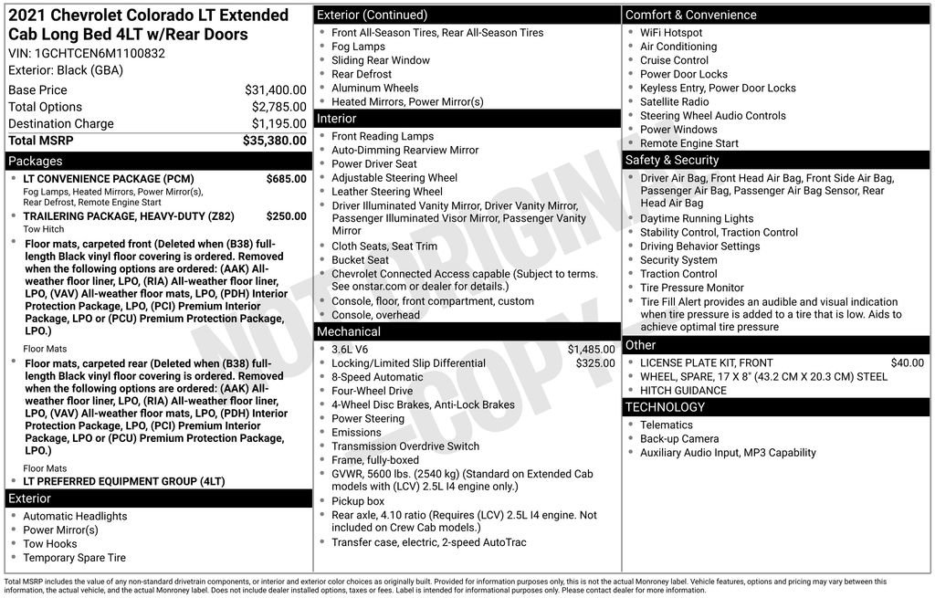 Used 2021 Chevrolet Colorado LT w/ LT Convenience Package image 5