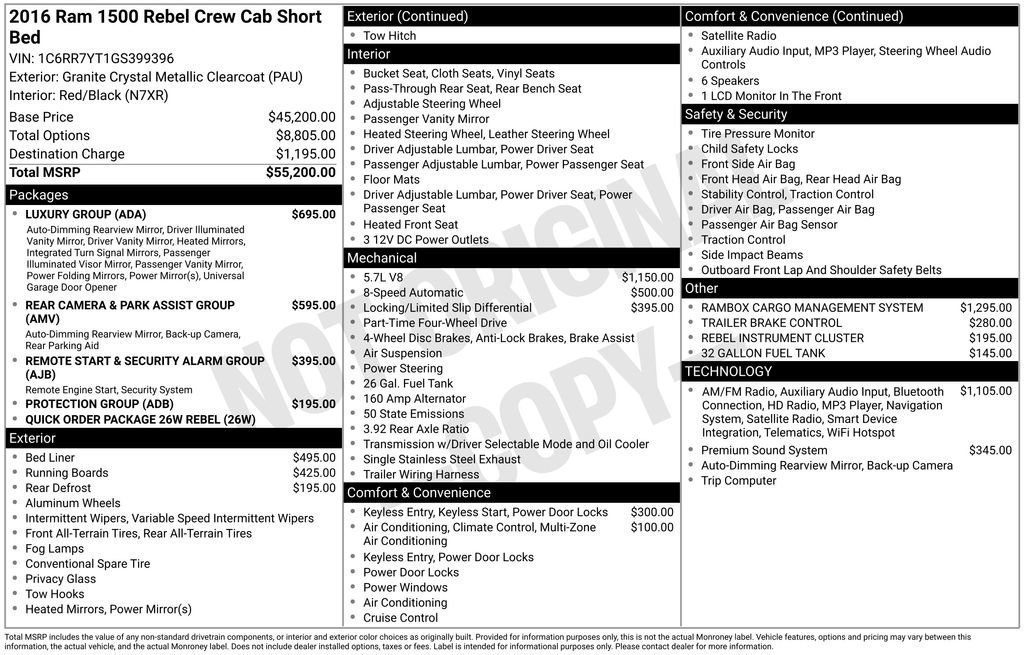 Used 2016 RAM 1500 Rebel w/ Luxury Group image 6