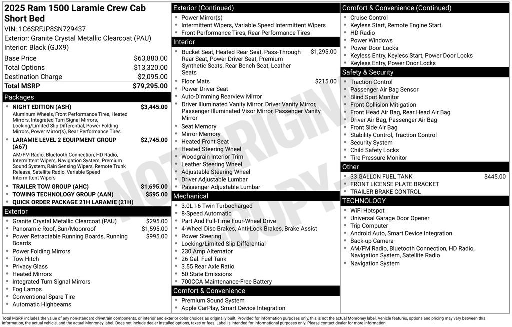 New 2025 RAM 1500 Laramie w/ Night Edition image 34