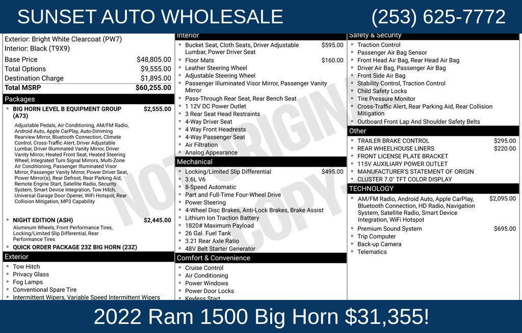 Used 2022 RAM 1500 Big Horn AWD/4WD image 36