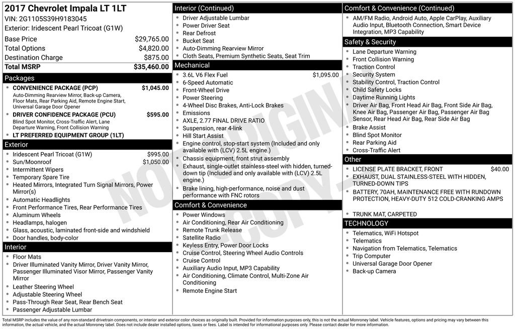Used 2017 Chevrolet Impala LT w/ Convenience Package FWD image 35