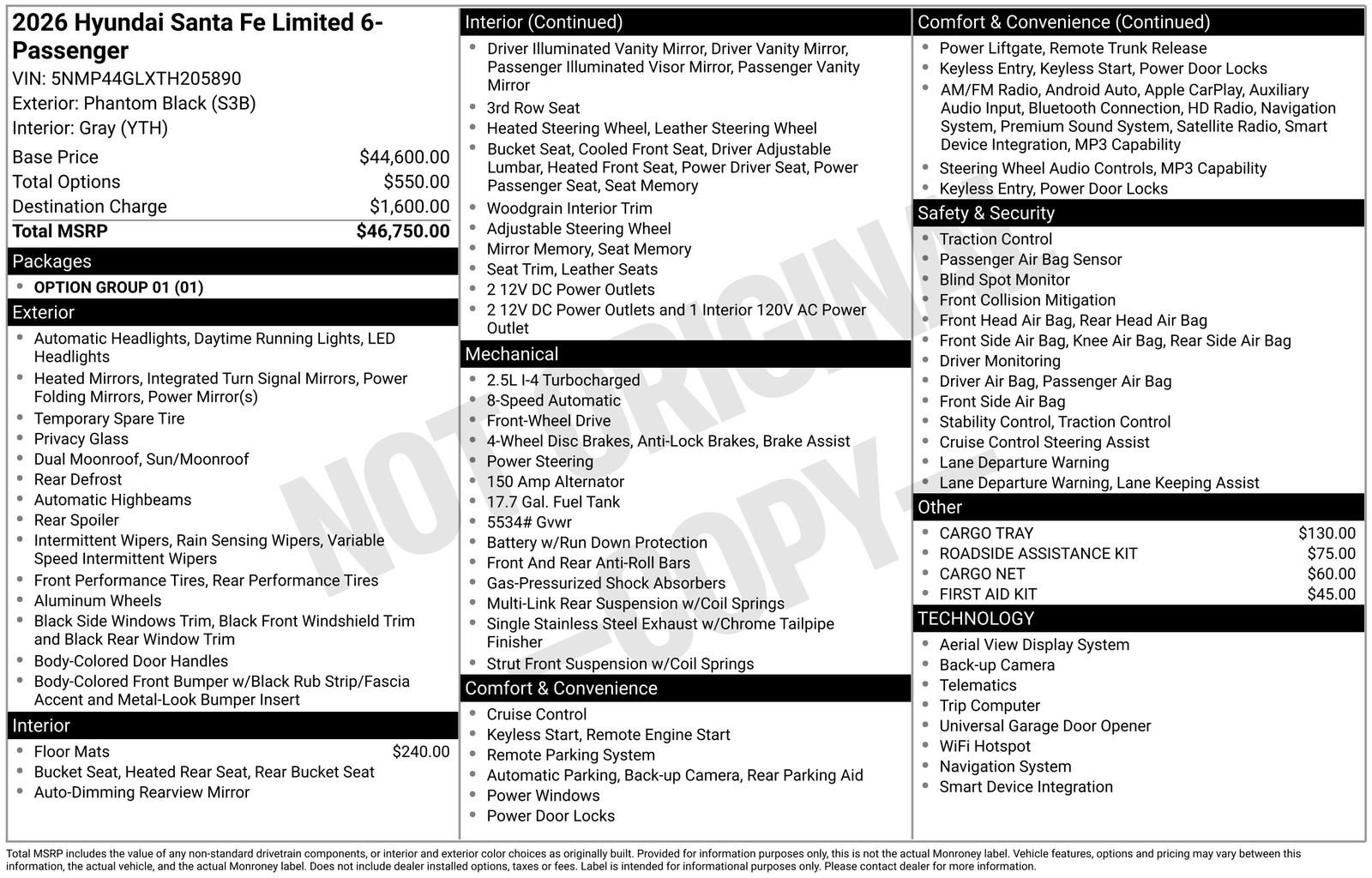 New 2026 Hyundai Santa Fe Limited FWD image 21