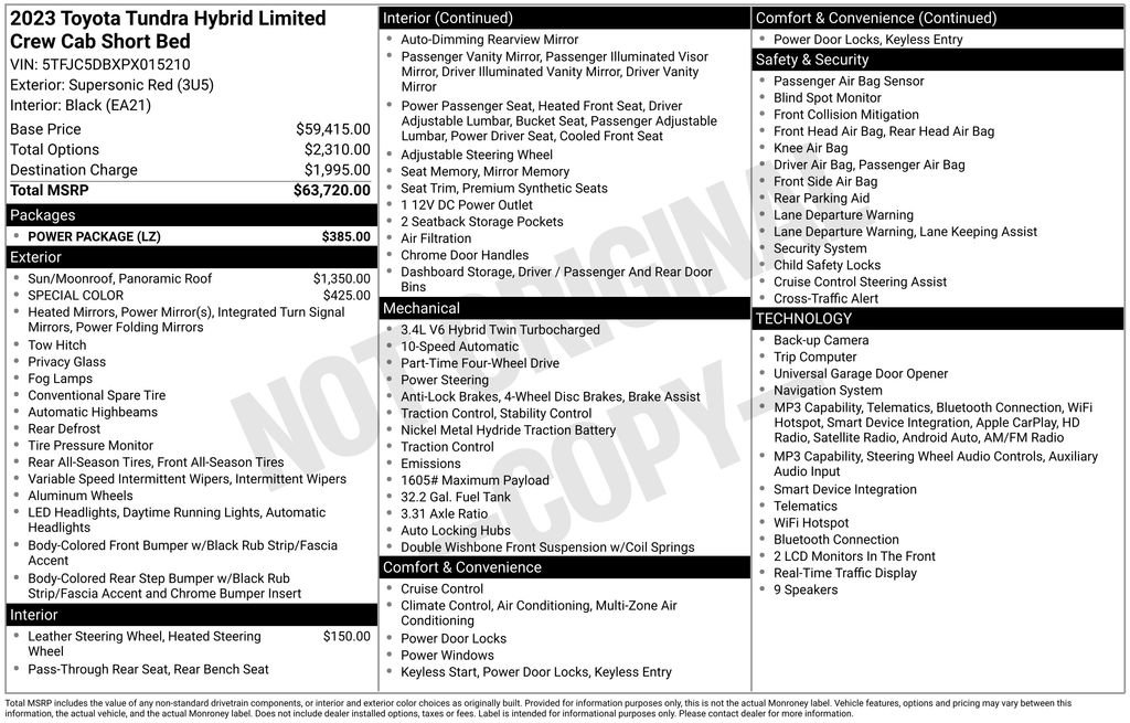 Used 2023 Toyota Tundra Limited w/ Power Package AWD/4WD image 35