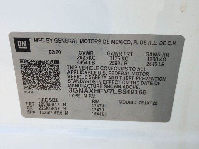 Used 2020 Chevrolet Equinox LS w/ LPO, Floor Liner Package FWD image 25