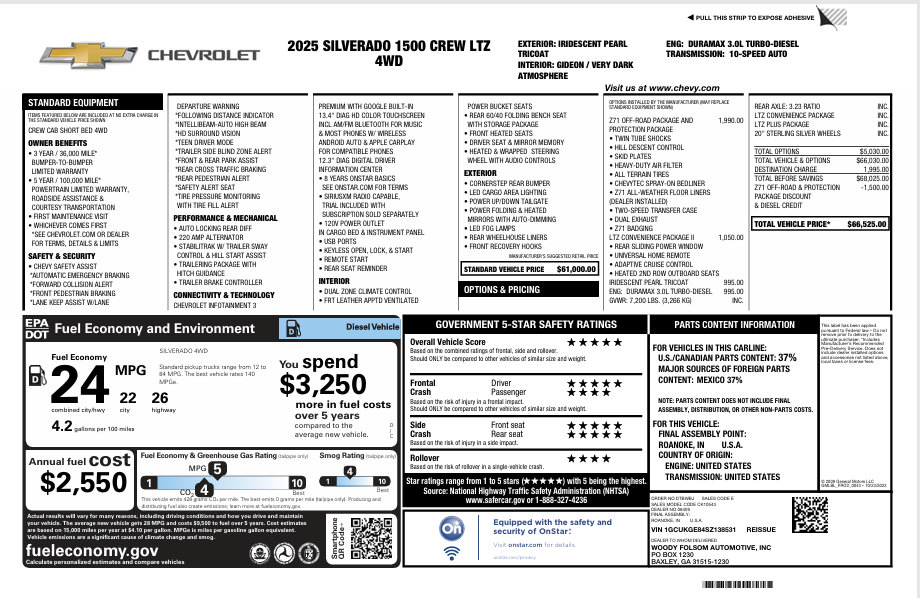 Used 2025 Chevrolet Silverado 1500 LTZ AWD/4WD image 21