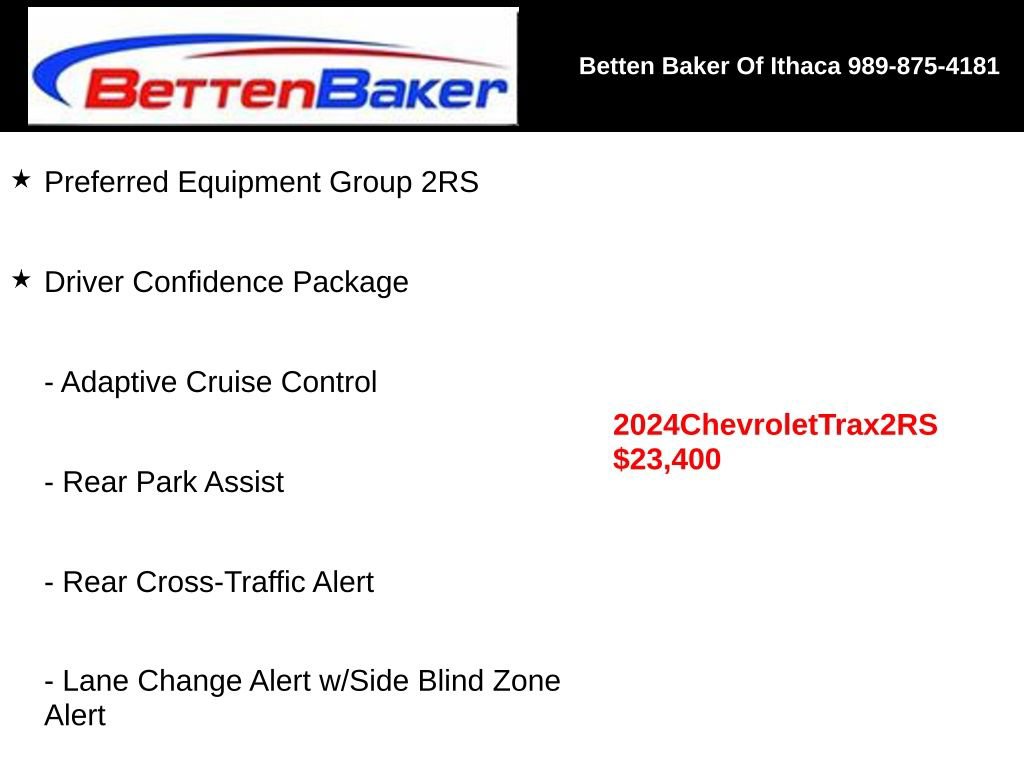 Certified 2024 Chevrolet Trax RS w/ Driver Confidence Package FWD image 4