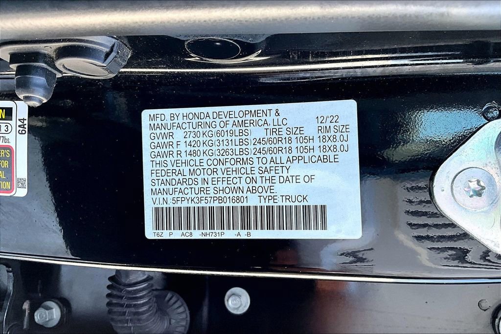 Used 2023 Honda Ridgeline RTL image 17