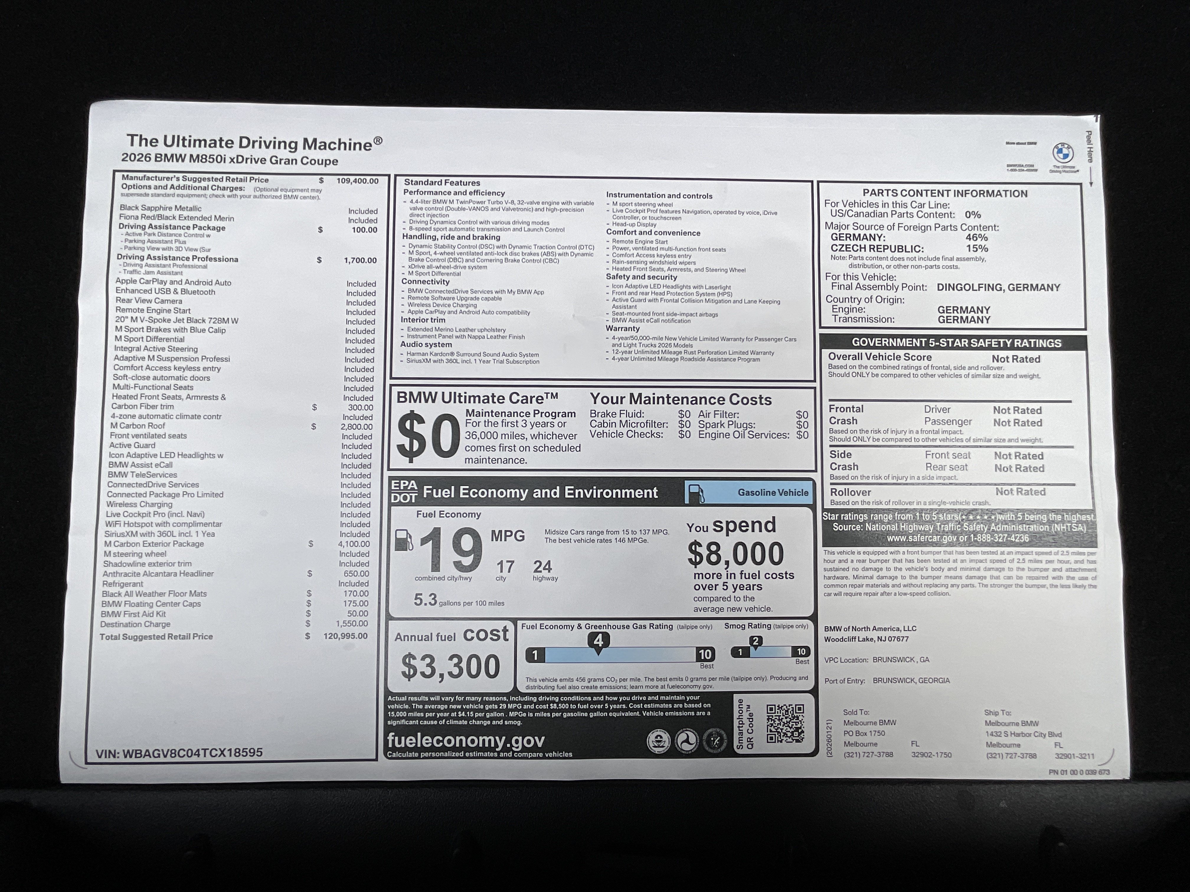 New 2026 BMW M850i xDrive w/ M Carbon Exterior Package AWD/4WD image 37