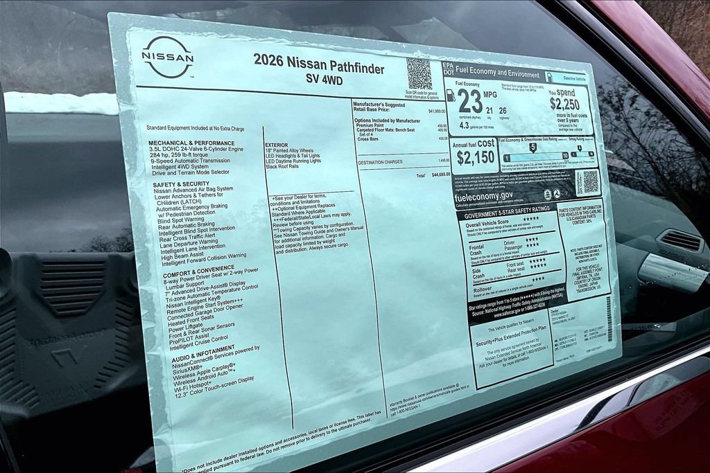 New 2026 Nissan Pathfinder SV AWD/4WD image 13