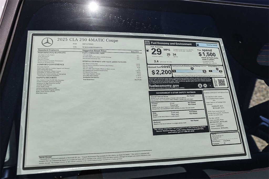 New 2025 Mercedes-Benz CLA 250 4MATIC image 32