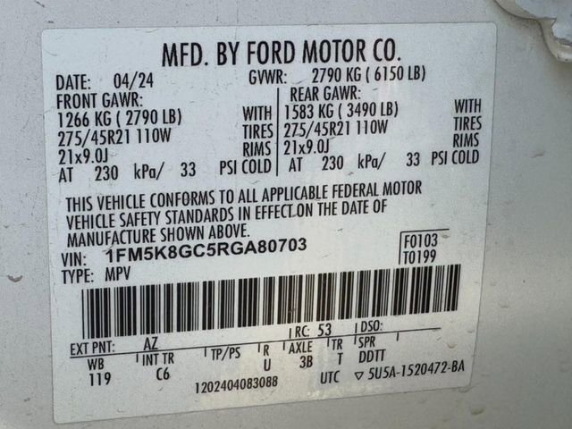 Used 2024 Ford Explorer ST w/ Equipment Group 401A image 27