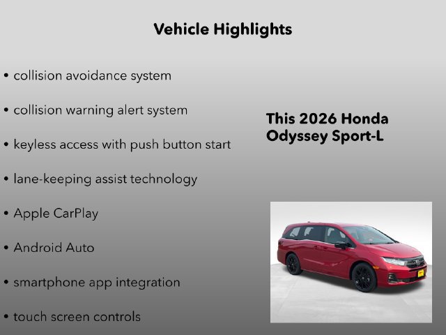 New 2026 Honda Odyssey Sport-L image 10