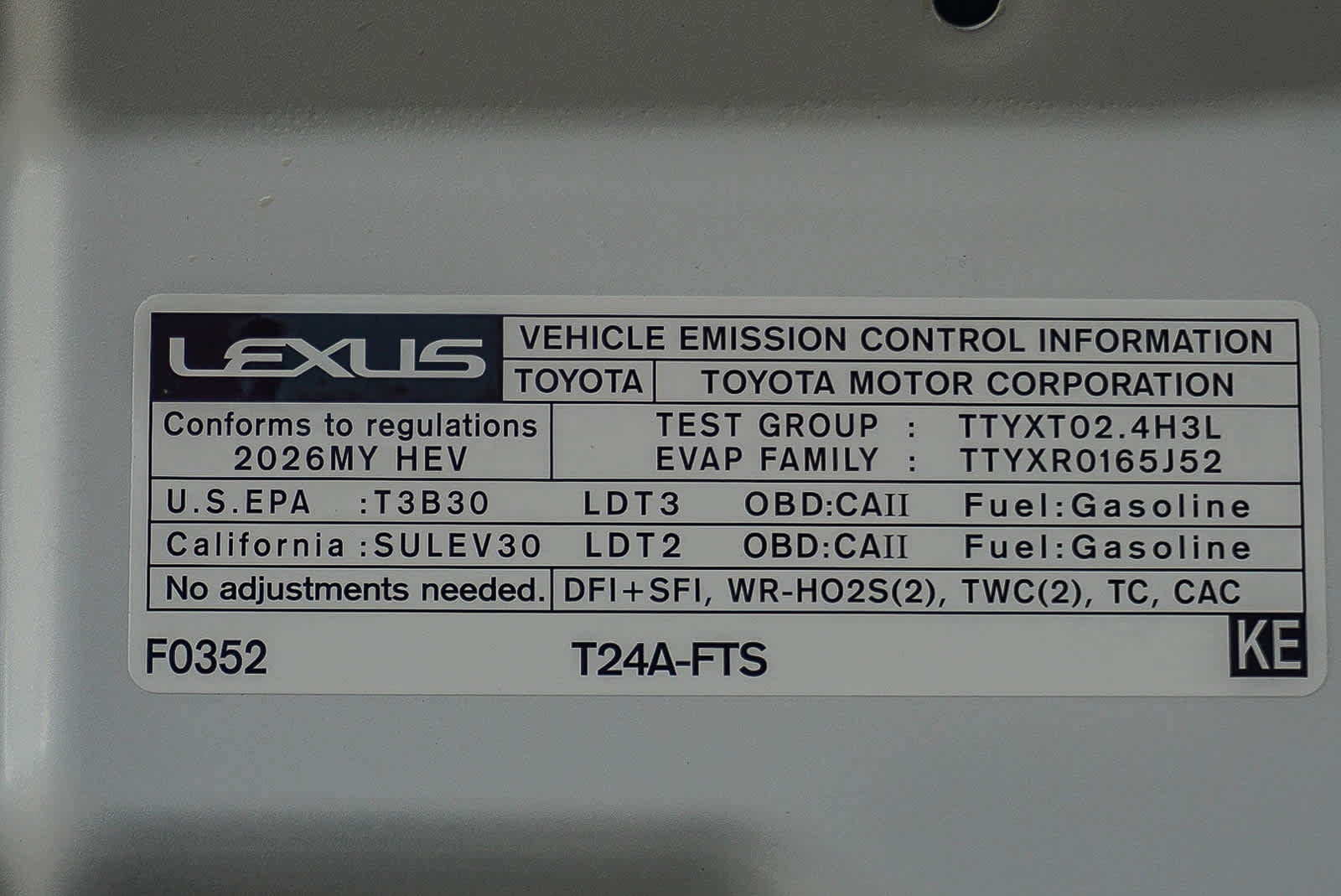 New 2026 Lexus TX 500h AWD image 27
