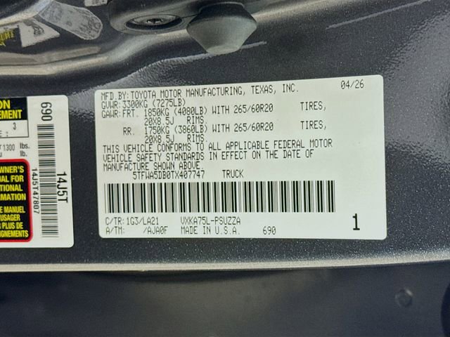 New 2026 Toyota Tundra Platinum AWD/4WD image 31
