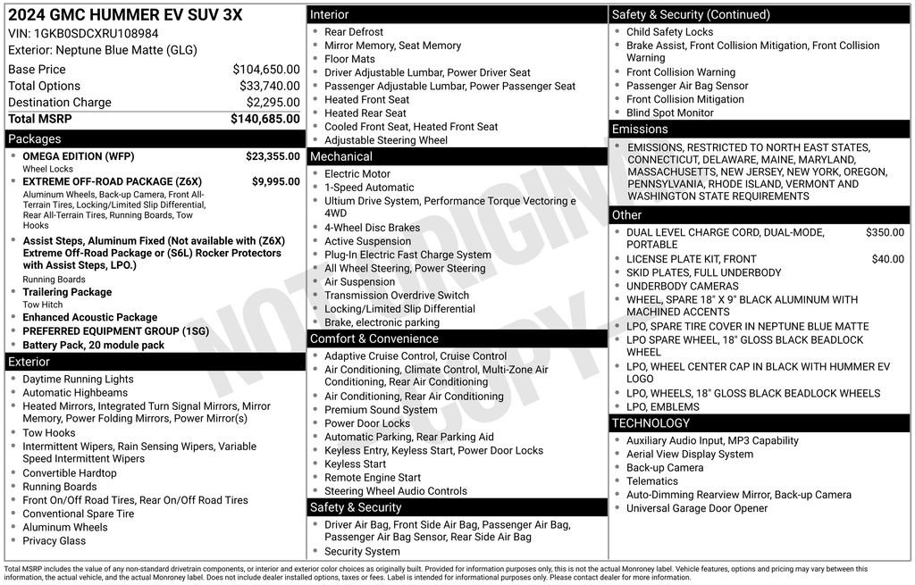 New 2024 GMC Hummer EV 3X w/ Omega Edition image 6