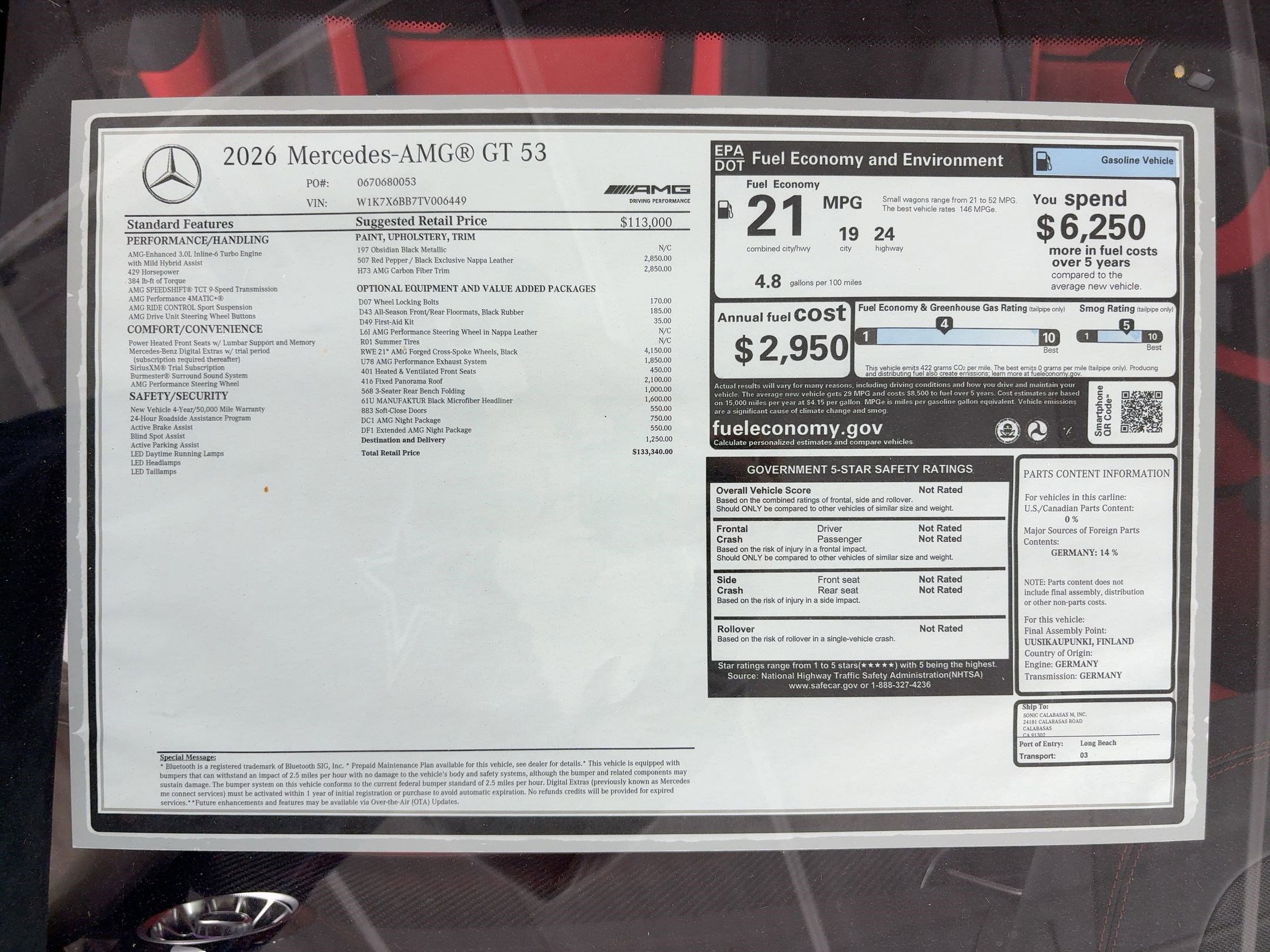 New 2026 Mercedes-Benz AMG GT 53 image 31