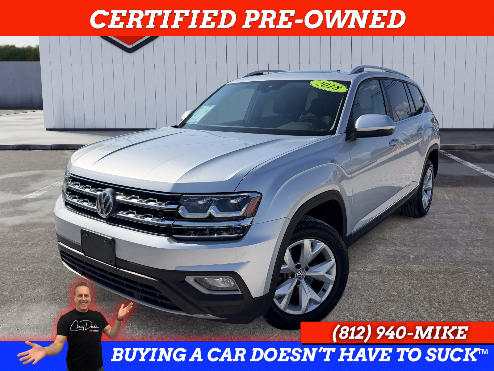 Used 2018 Volkswagen Atlas SEL AWD/4WD image 1