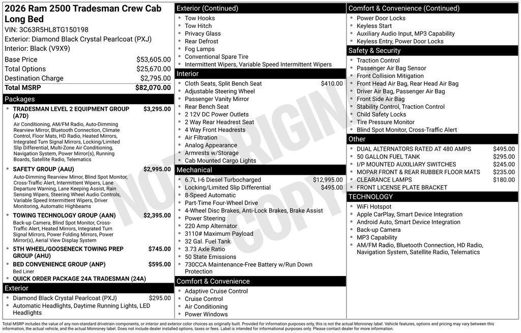 New 2026 RAM 2500 Tradesman AWD/4WD image 6