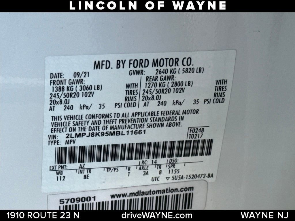 Certified 2021 Lincoln Nautilus Reserve AWD/4WD image 28