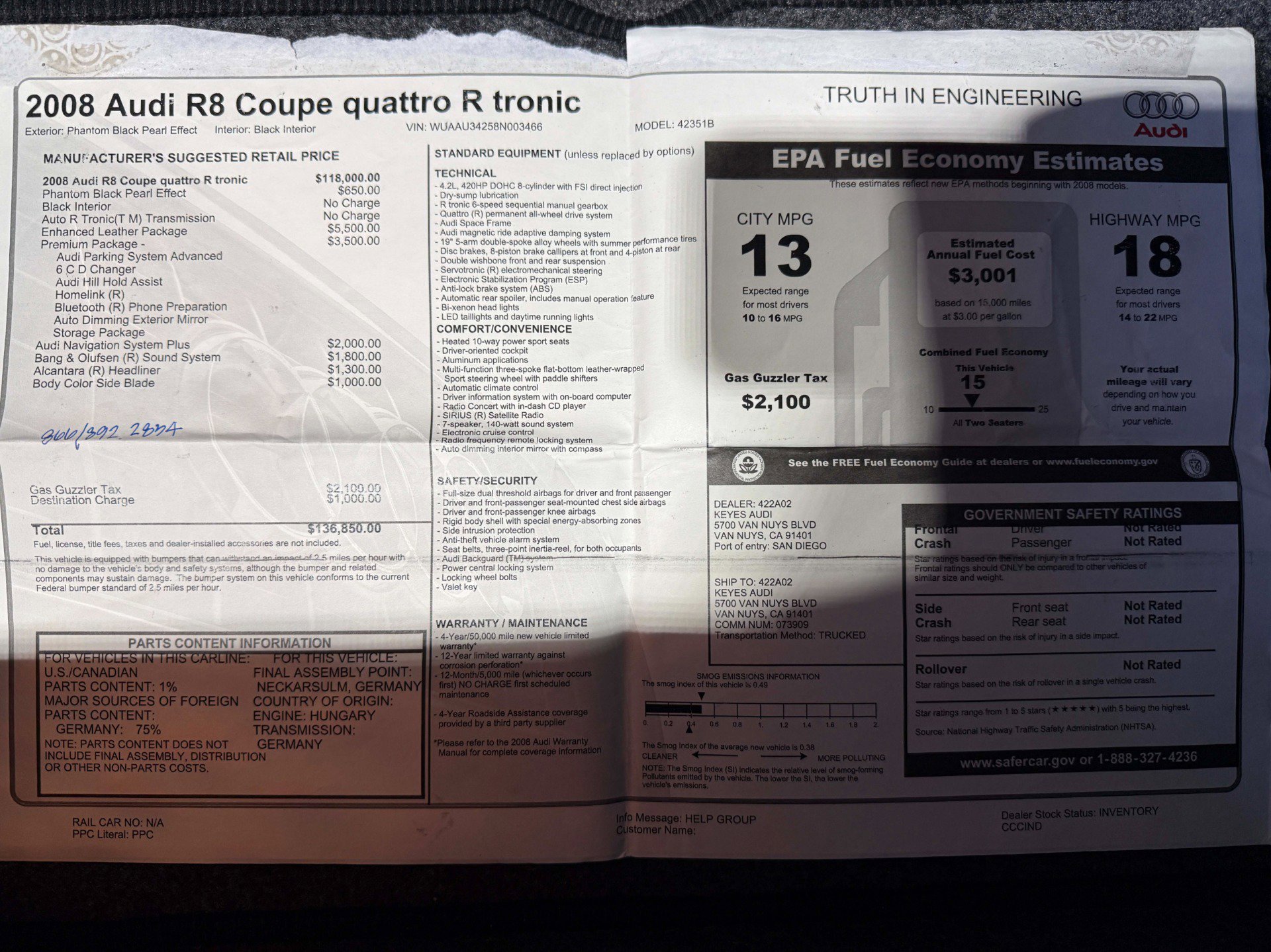 Used 2008 Audi R8 V8 image 37